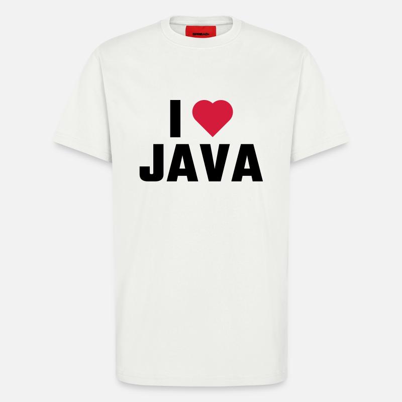 I Love JAVA - T-Shirt - made by SPREAD - OFF WHITE