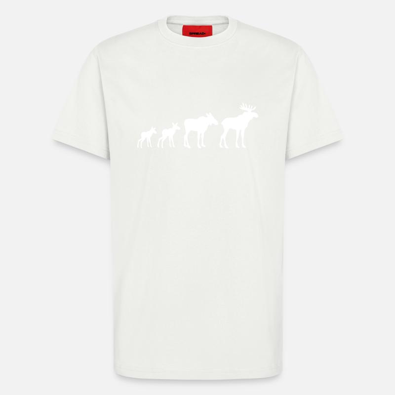 Elk Evolution - T-Shirt - made by SPREAD - OFF WHITE