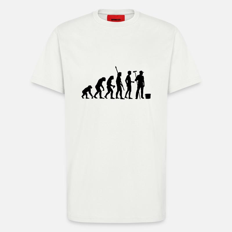 evolution_maler_b - T-Shirt - made by SPREAD - OFF WHITE
