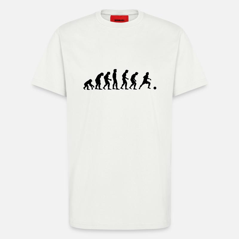 fussball_evolution - T-Shirt - made by SPREAD - OFF WHITE