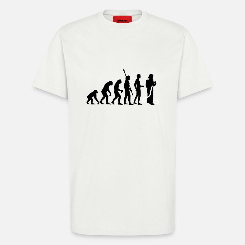 evolution firefighter - T-Shirt - made by SPREAD - OFF WHITE