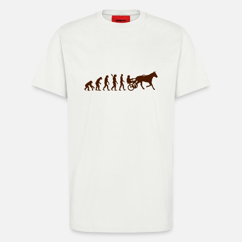 Evolution harness trotting race - T-Shirt - made by SPREAD - OFF WHITE