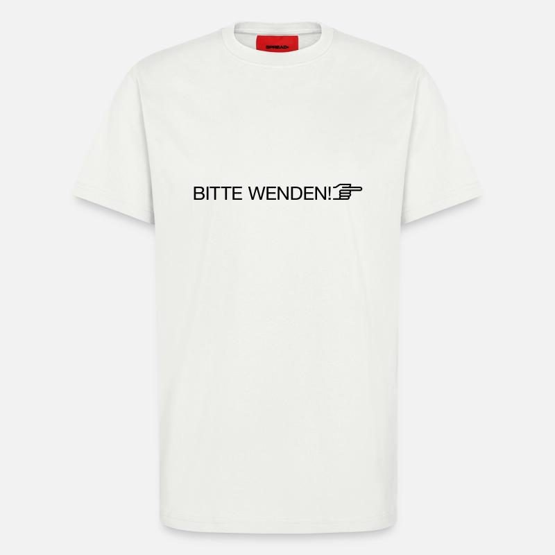 "bitte wenden" - T-Shirt - made by SPREAD - OFF WHITE