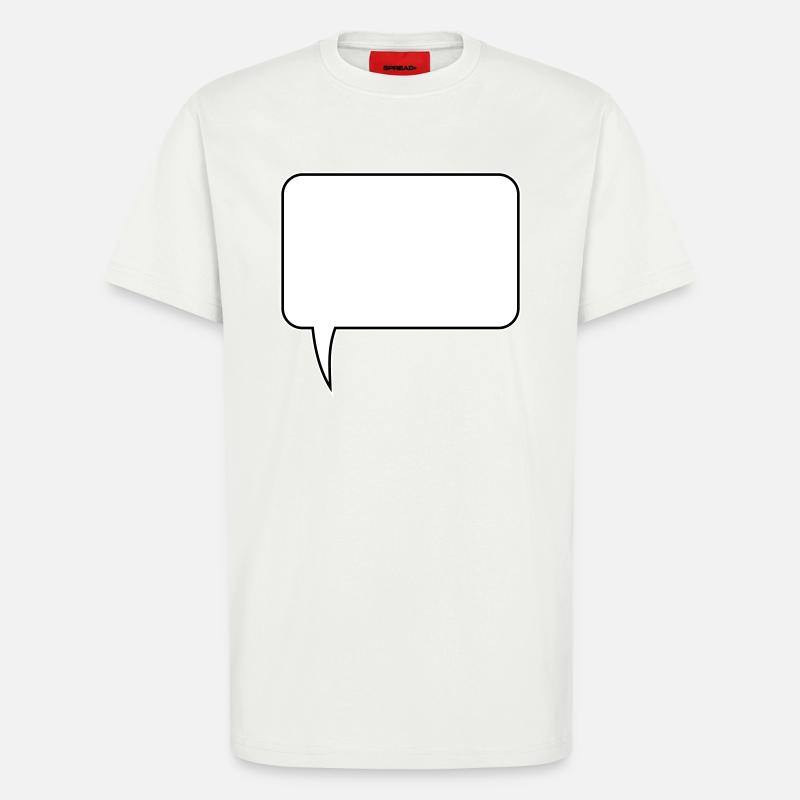 Speech bubble rectangle design - T-Shirt - made by SPREAD - OFF WHITE