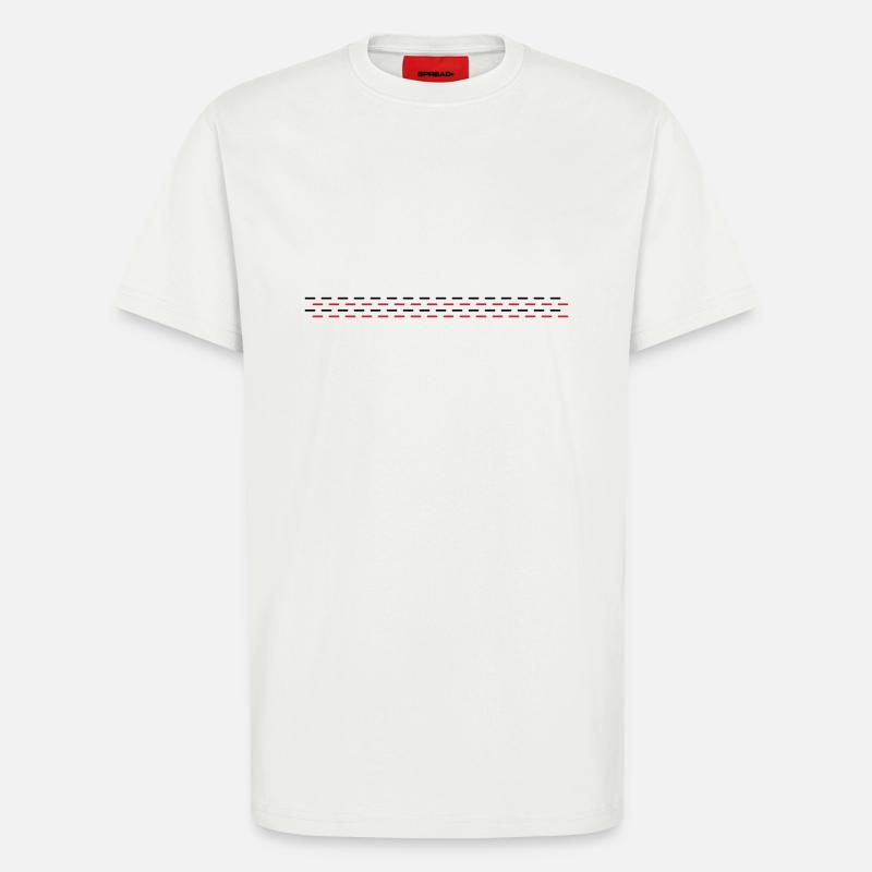 Ligne pointillée - T-shirt bio décontracté fabriqué en UE - OFF WHITE
