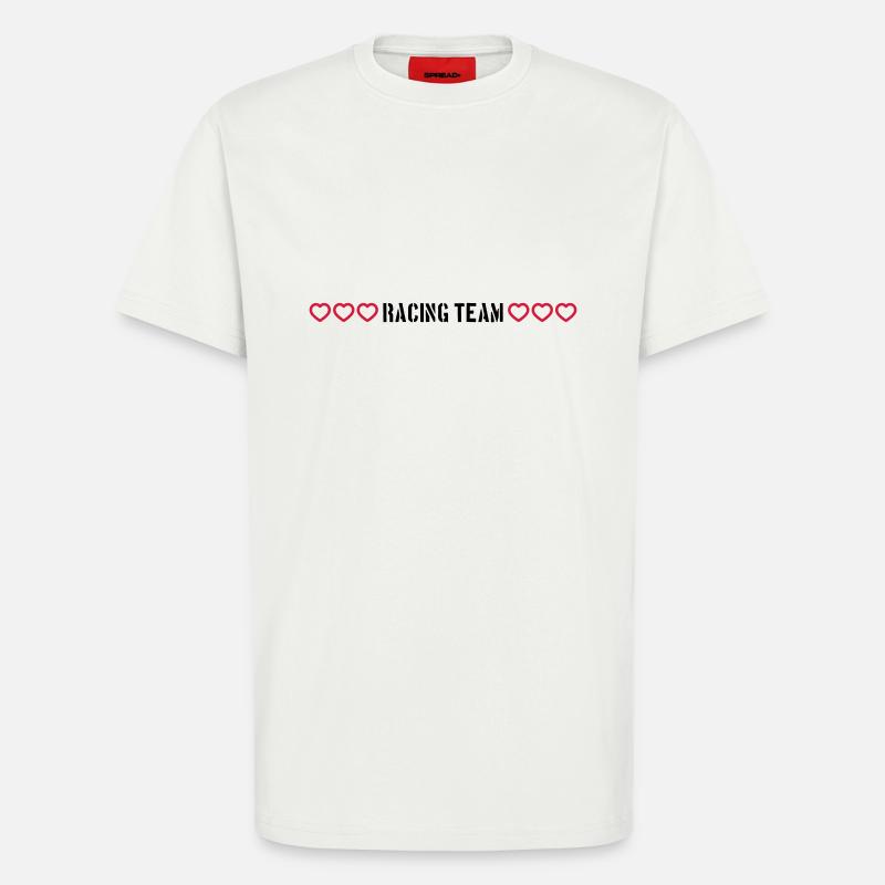 Racing Team herzchen - T-Shirt - made by SPREAD - OFF WHITE