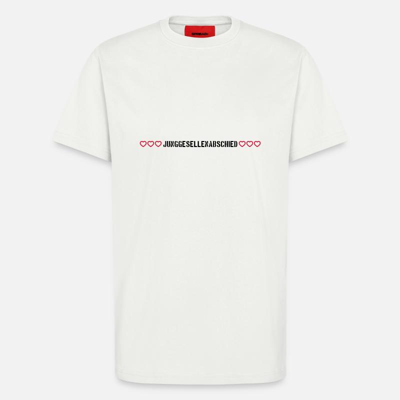 Junggesellenabschied herzchen - T-Shirt - made by SPREAD - OFF WHITE