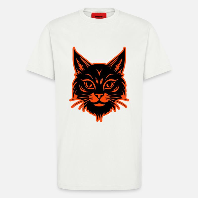Katze Kopf - T-Shirt - made by SPREAD - OFF WHITE