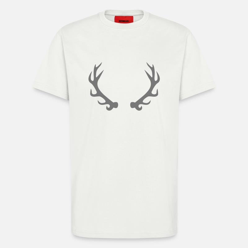 Antlers - T-Shirt - made by SPREAD - OFF WHITE