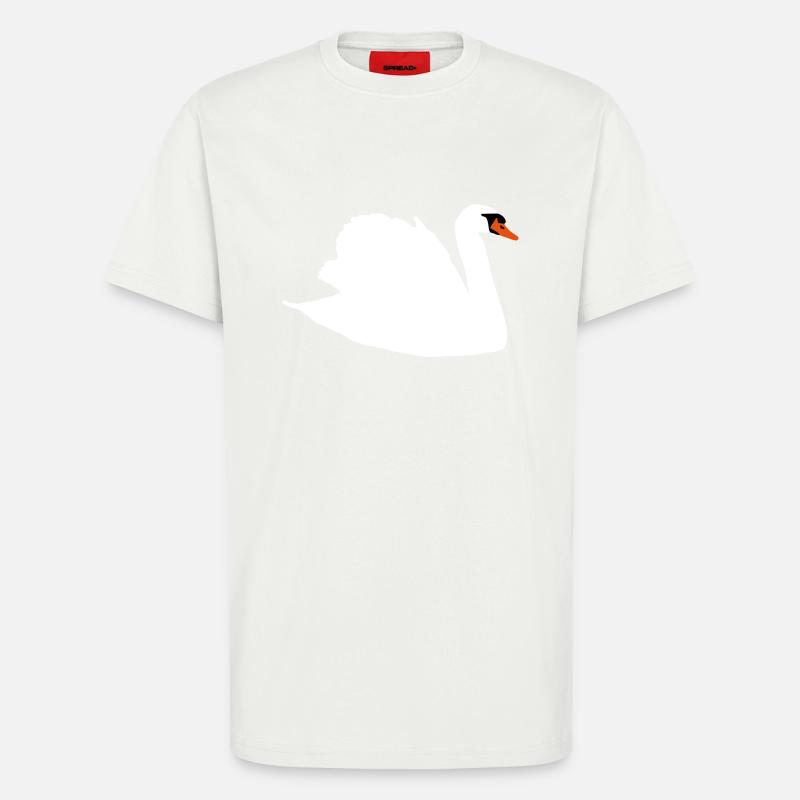 swan - T-Shirt - made by SPREAD - OFF WHITE