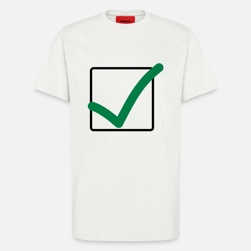 haekchen_02 - T-shirt bio décontracté fabriqué en UE - OFF WHITE