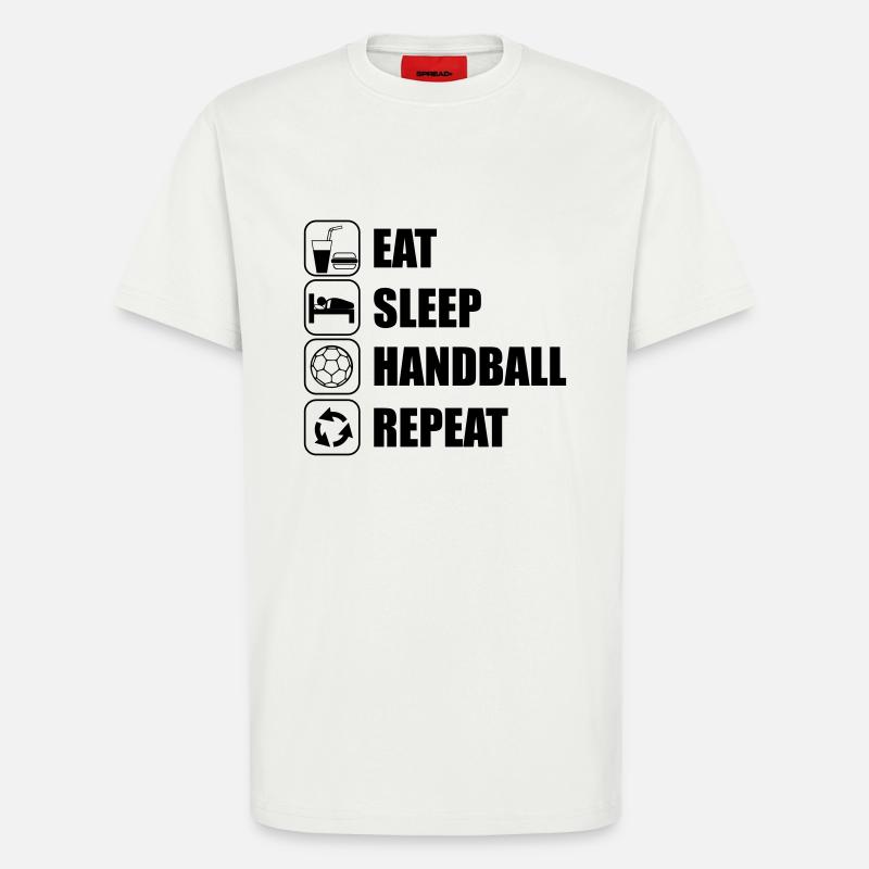EAT SLEEP HANDBALL - T-Shirt - made by SPREAD - OFF WHITE