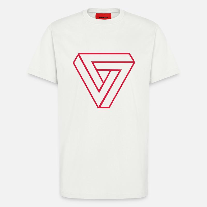 Infinity Triangle - T-shirt bio décontracté fabriqué en UE - OFF WHITE
