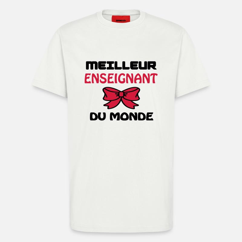 BESTER LEHRER DER WELT - T-Shirt - made by SPREAD - OFF WHITE