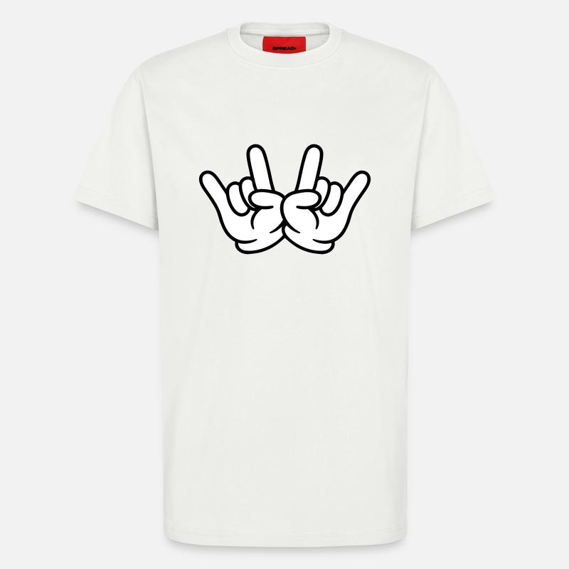 Hand Comic Party - T-Shirt - made by SPREAD - OFF WHITE