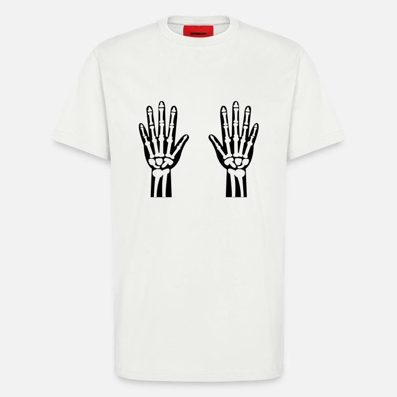 skelett hände 01 - T-Shirt - made by SPREAD - OFF WHITE