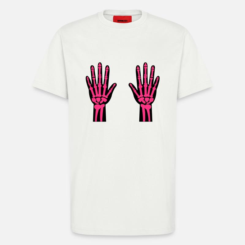 skelett hände 02 - T-Shirt - made by SPREAD - OFF WHITE