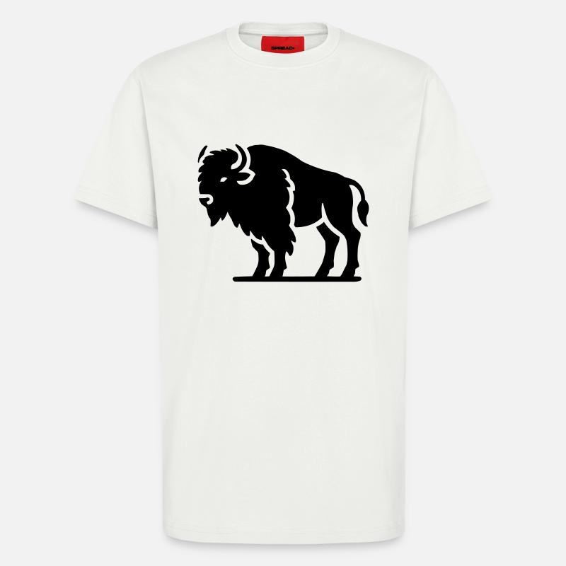 bison tier - T-Shirt - made by SPREAD - OFF WHITE