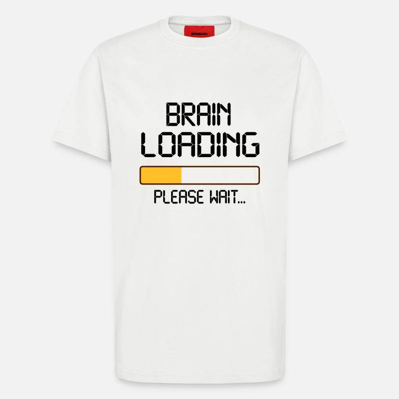 brain loading - T-shirt bio décontracté fabriqué en UE - OFF WHITE