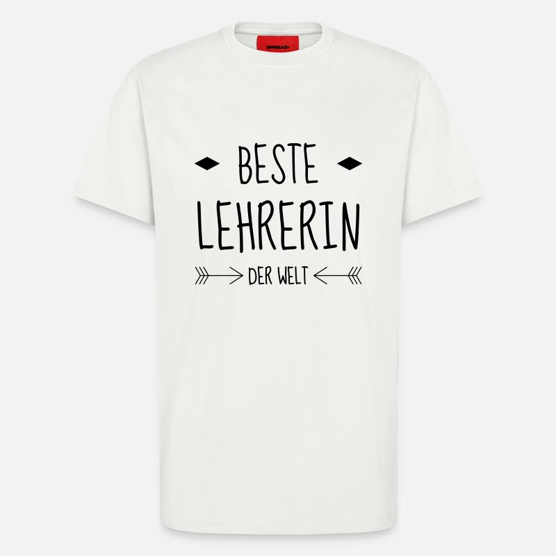 Ecole / Prof / Instit / Professeur / Maîtresse - T-shirt bio décontracté fabriqué en UE - OFF WHITE