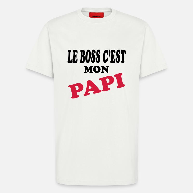 Papi - T-shirt bio décontracté fabriqué en UE - OFF WHITE