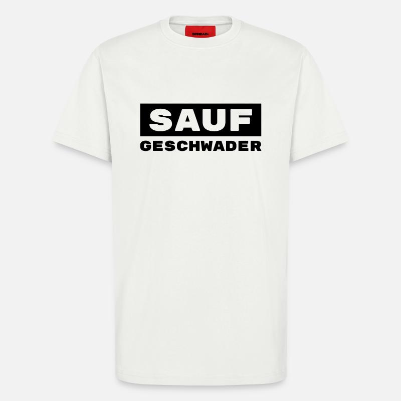 Saufgeschwader / Trinkshirt / Gruppenshirt - T-Shirt - made by SPREAD - OFF WHITE