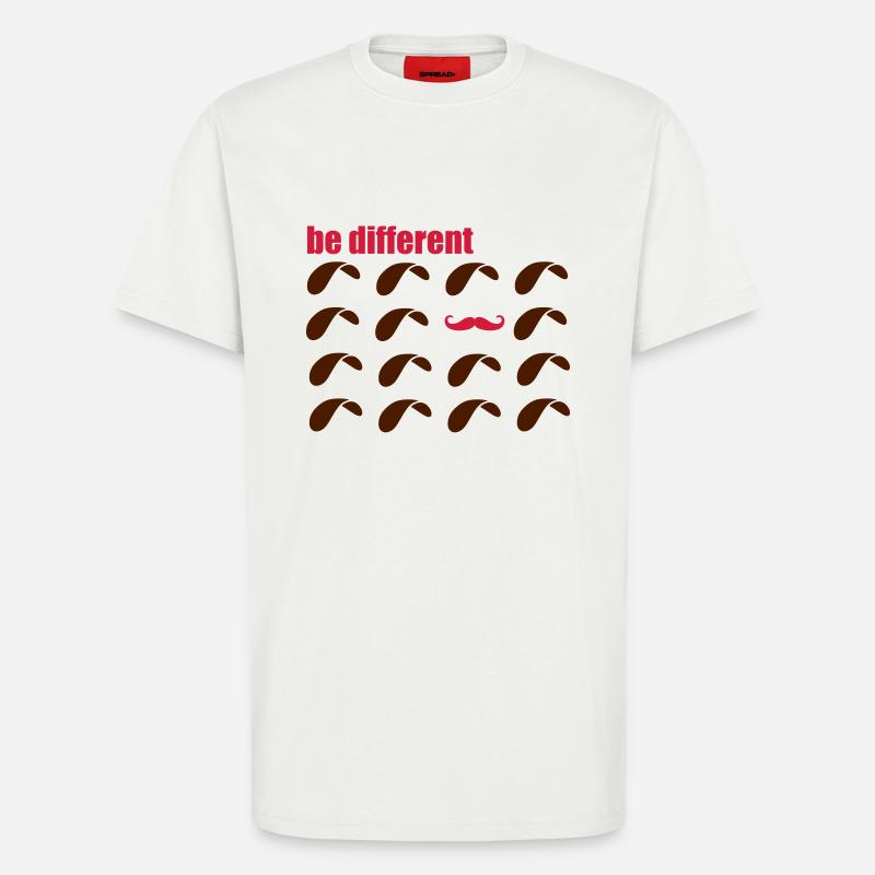 Moustache-be different, Paragliding und Soaring - T-Shirt - made by SPREAD - OFF WHITE