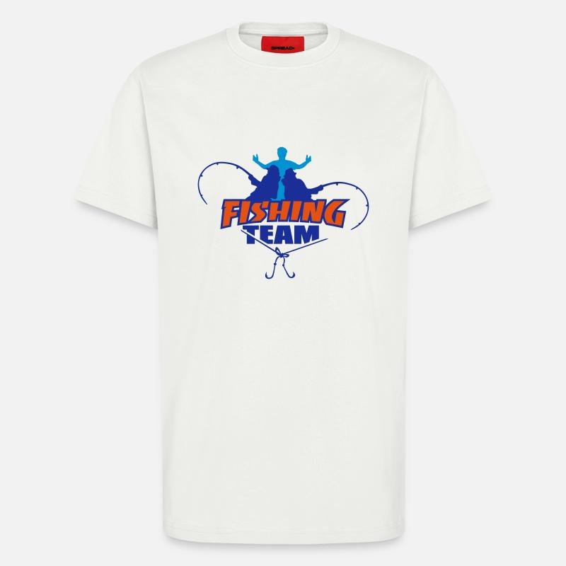 fishing_team2_3c - T-Shirt - made by SPREAD - OFF WHITE