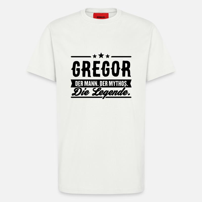 Man Myth Legend Gregor - T-Shirt - made by SPREAD - OFF WHITE