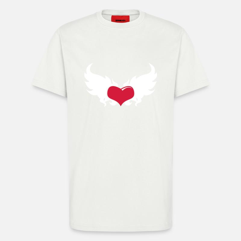 Ein loderndes Herz - T-Shirt - made by SPREAD - OFF WHITE