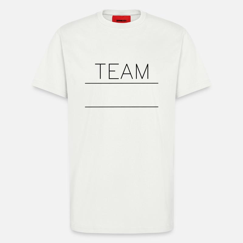 TEAM mit Platzhalter - T-Shirt - made by SPREAD - OFF WHITE