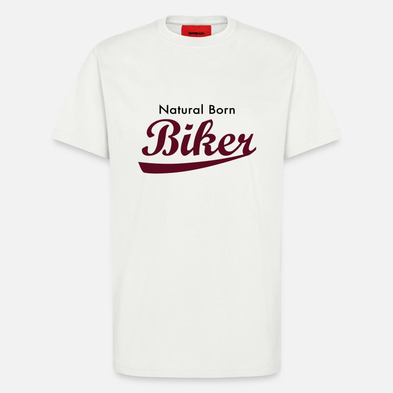 Natural Born Biker - T-shirt bio décontracté fabriqué en UE - OFF WHITE