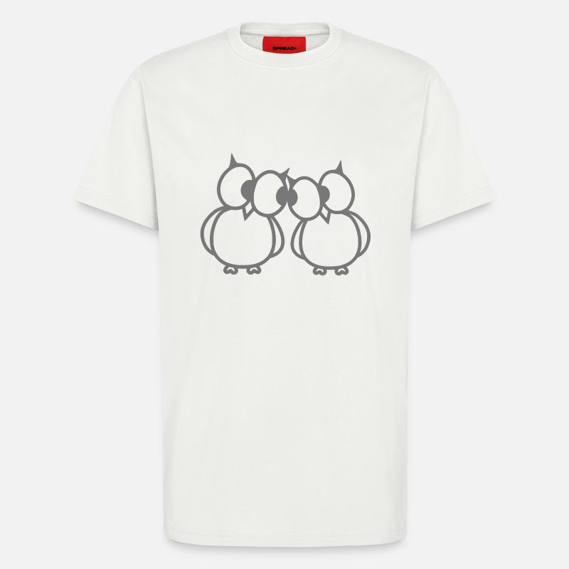 verliebte eulen - T-Shirt - made by SPREAD - OFF WHITE