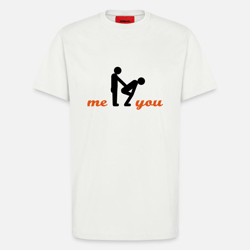 two guys - T-Shirt - made by SPREAD - OFF WHITE