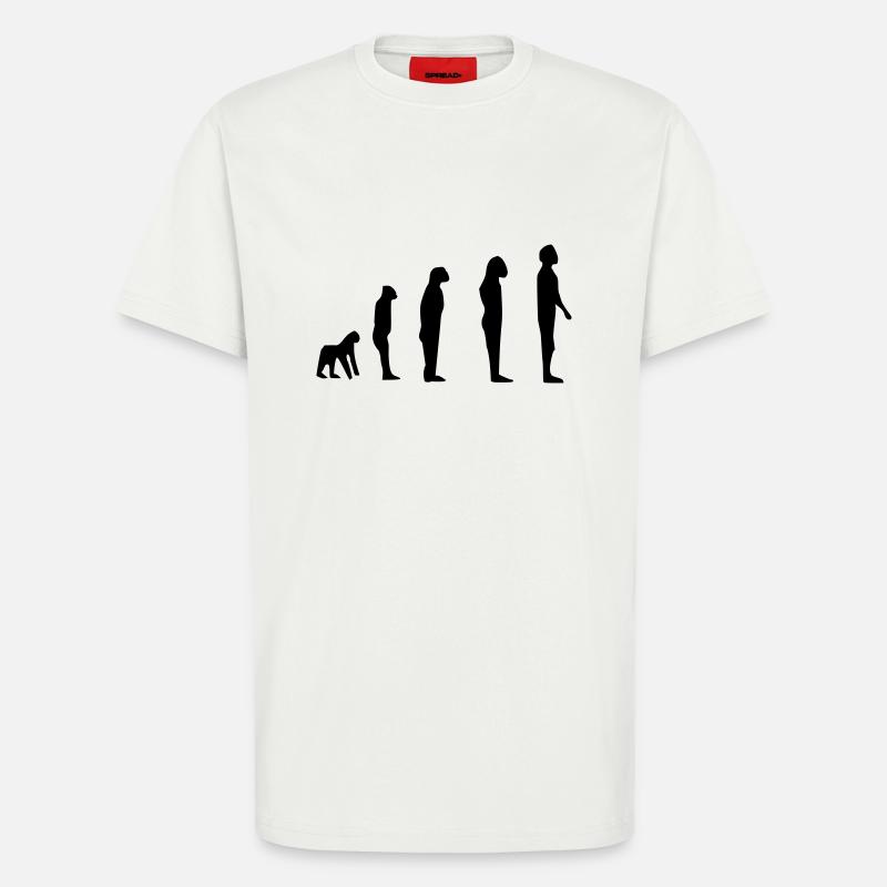 darwin evolution - T-shirt bio décontracté fabriqué en UE - OFF WHITE