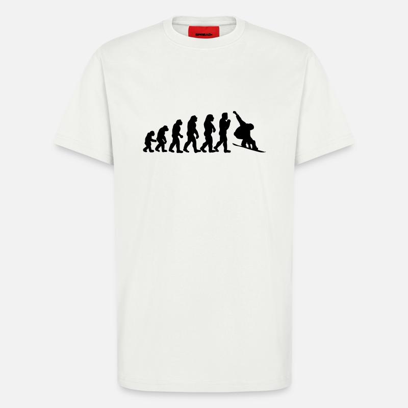 snowboard evolution - T-Shirt - made by SPREAD - OFF WHITE