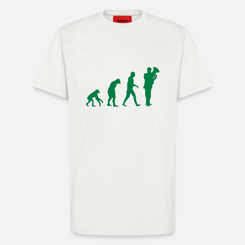 tuba evolution - T-shirt bio décontracté fabriqué en UE - OFF WHITE