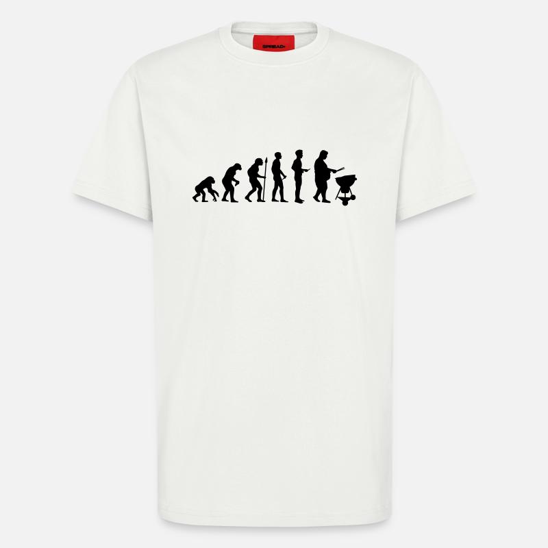 Fat man grill evolution - T-Shirt - made by SPREAD - OFF WHITE