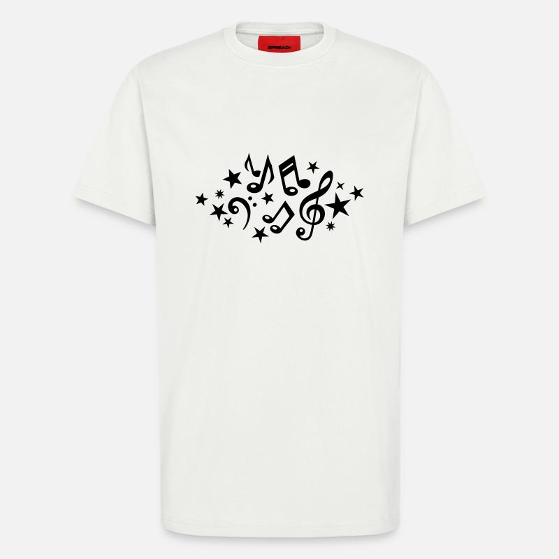 Notes - T-Shirt - made by SPREAD - OFF WHITE
