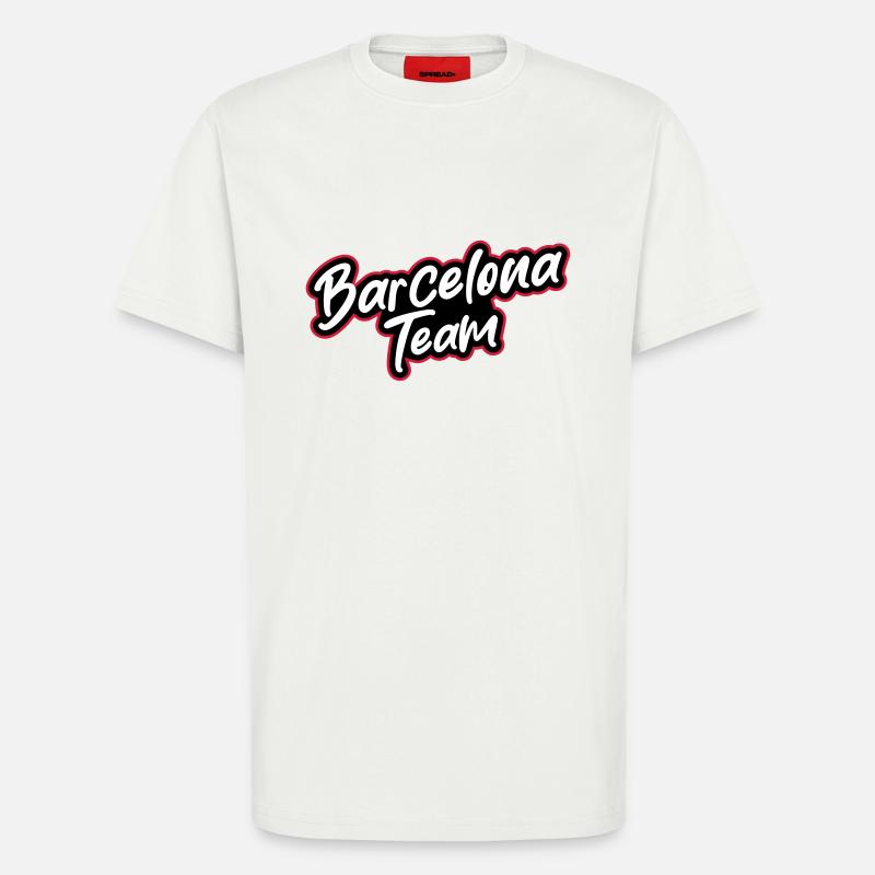 L’équipe de Barcelone - T-shirt bio décontracté fabriqué en UE - OFF WHITE