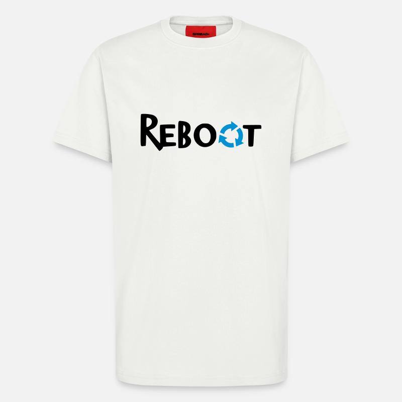 REBOOT - T-shirt bio décontracté fabriqué en UE - OFF WHITE