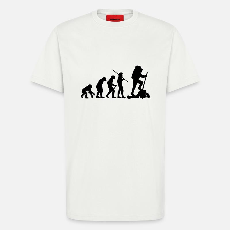 Evolution Bergsteiger/Wanderer - T-Shirt - made by SPREAD - OFF WHITE
