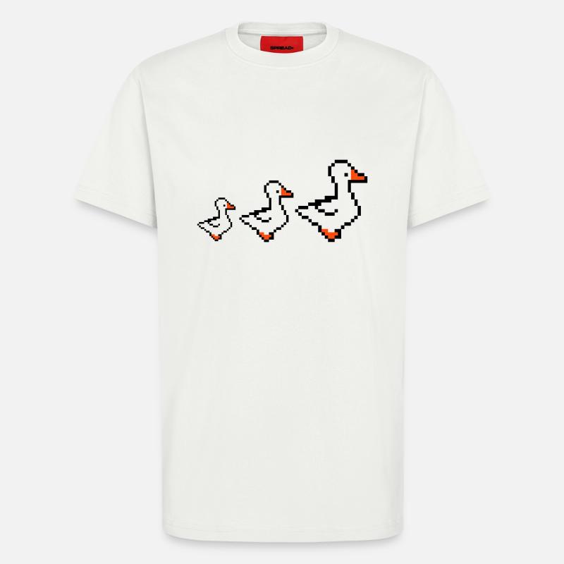 pixel enten - T-Shirt - made by SPREAD - OFF WHITE