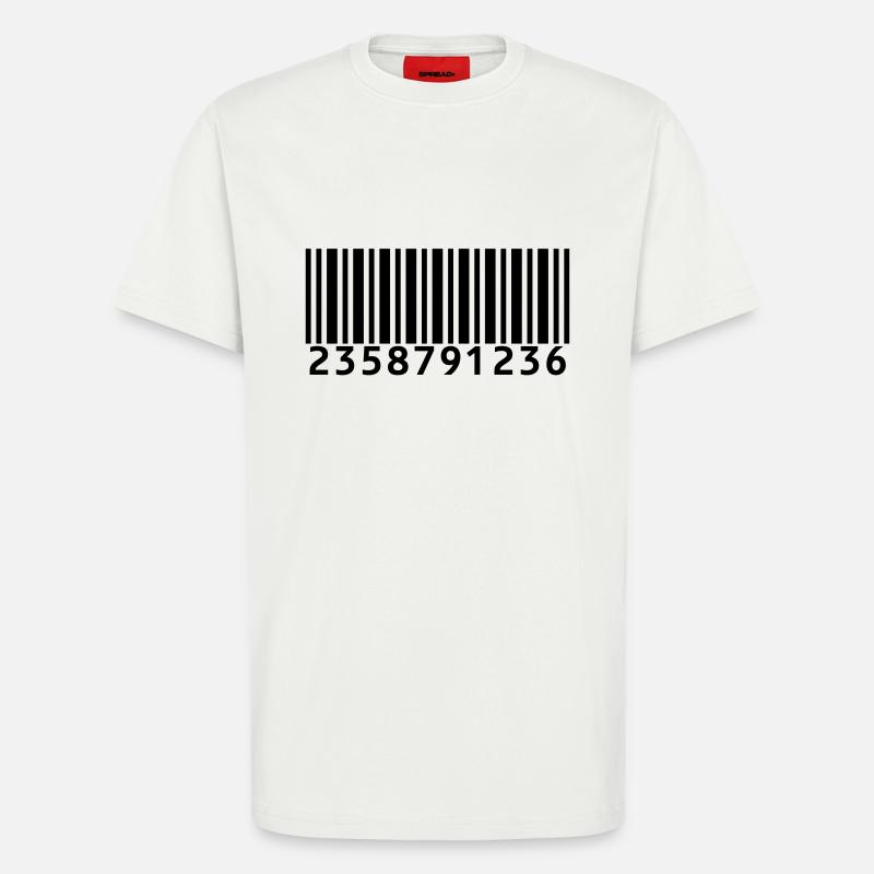Print EAN Code - T-Shirt - made by SPREAD - OFF WHITE
