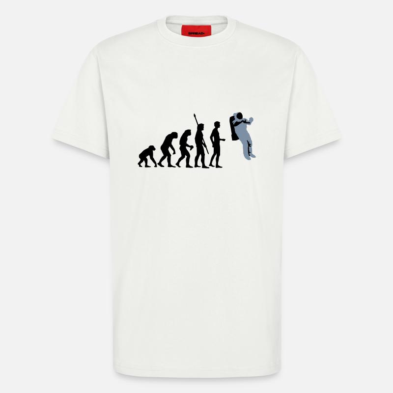 evolution_astronaut_2c - T-shirt bio décontracté fabriqué en UE - OFF WHITE