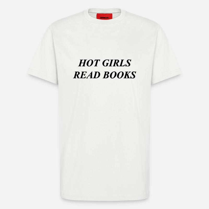 heiße Mädchen lesen Bücher - T-Shirt - made by SPREAD - OFF WHITE