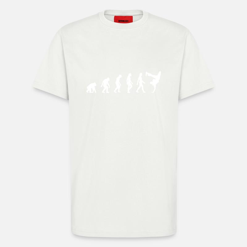 Die Evolution des Breakdancing - T-Shirt - made by SPREAD - OFF WHITE