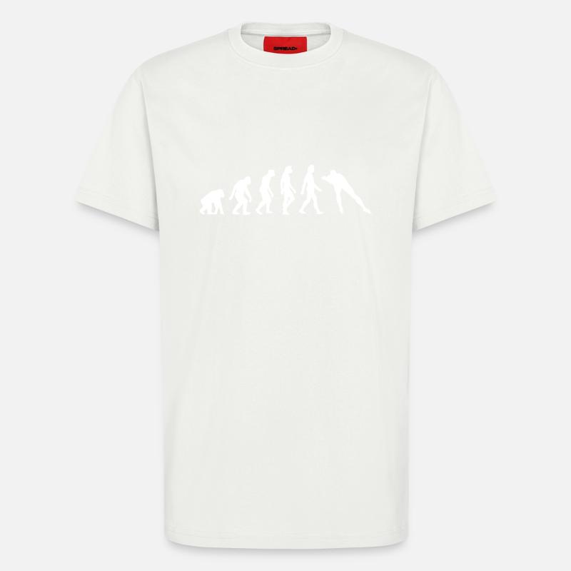 L'évolution du patinage - T-shirt bio décontracté fabriqué en UE - OFF WHITE