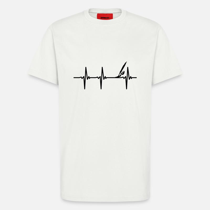 Herzschlag Windsurfen - T-Shirt - made by SPREAD - OFF WHITE
