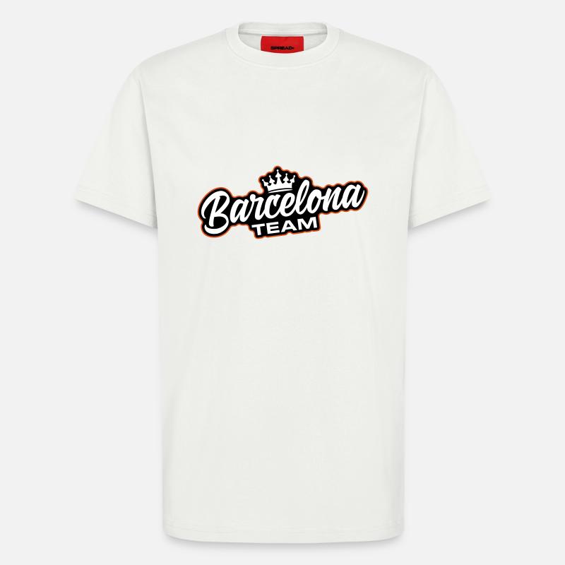 L’équipe de Barcelone - T-shirt bio décontracté fabriqué en UE - OFF WHITE